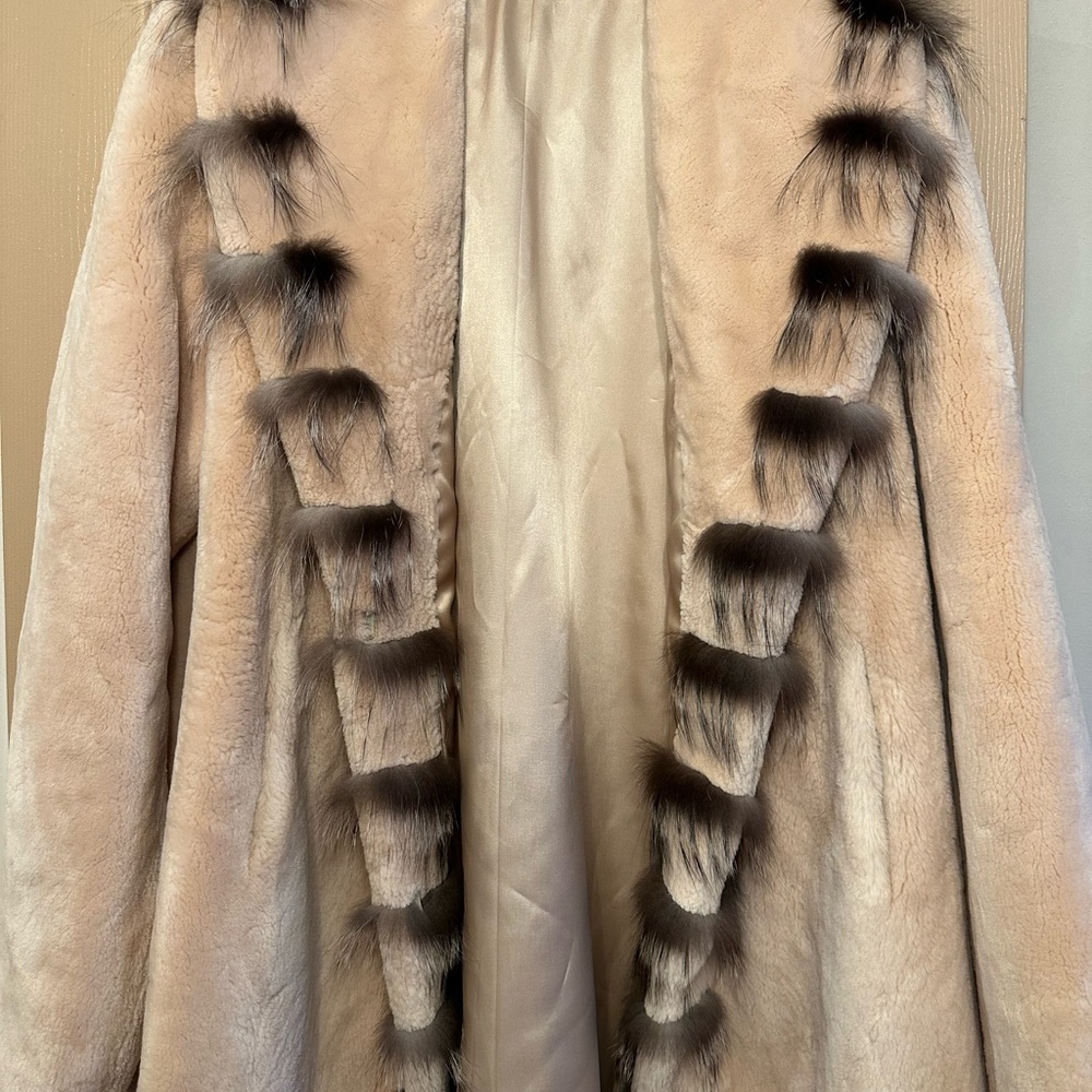 Plus size mink fur coat